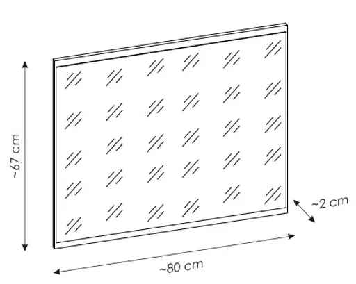 Spiegel - LB ca. 80x67 cm, Kaschmir