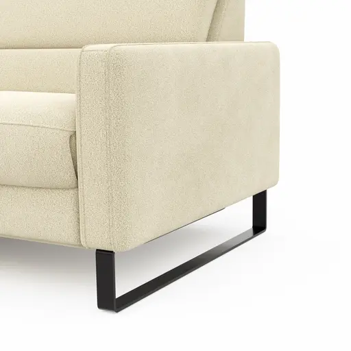 Ecksofa Valera - Longchair mit 3-Sitzer rechts inkl. Rückenlehne verstellbar und Relaxfunktion motorisch, Stoff, Natur