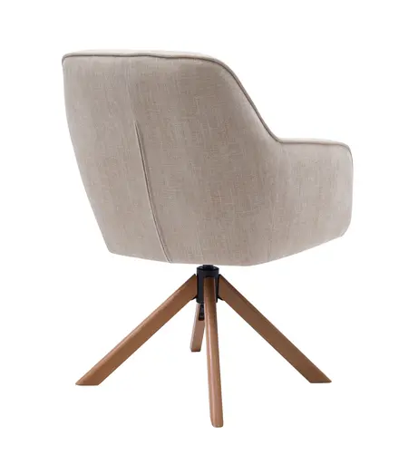 Armlehnstuhl - drehbar, Stoff, Sand