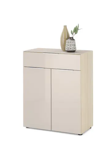 Schuhschrank - B ca. 80 cm, Riva Eiche Nachbildung, Kaschmir