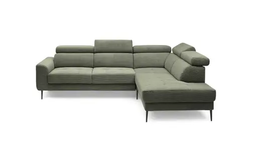 Ecksofa CHARIS - 2-Sitzer, Ecke rechts, Microfaser, Olive