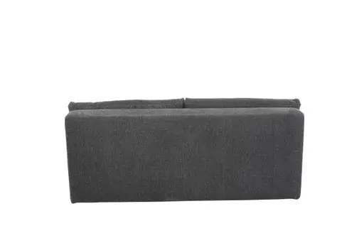 Sofa JELKO - 2-Sitzer inkl. Schlaffunktion mit Bettkasten, Stoff, Dunkelgrau