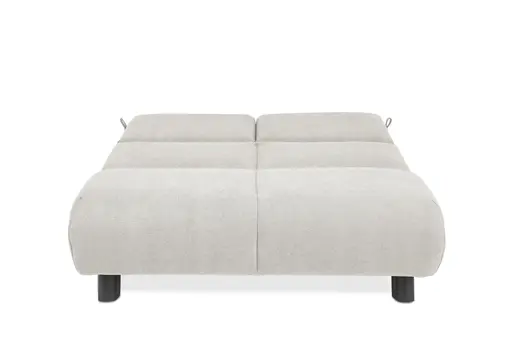  Faltsofa EBBY - 2-Sitzer ohne Armlehne, 140 cm inkl. Schlaffunktion, Stoff, Creme