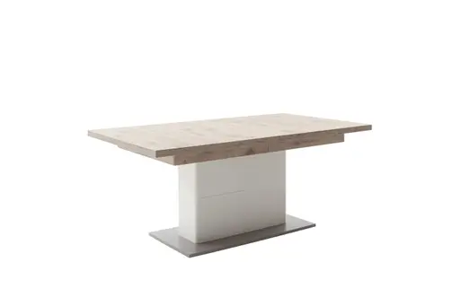 Esstisch - ausziehbar, LB ca. 180 (280)x100 cm, Eiche, Weiß