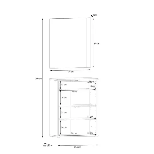 Kompaktgarderobe FAID- Terracotta