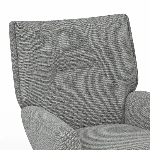 Sessel Maximilian - Stoff, Hellgrau