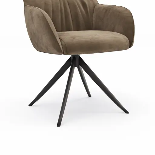 Armlehnstuhl Noli -. drehbar, Stoff, Sand