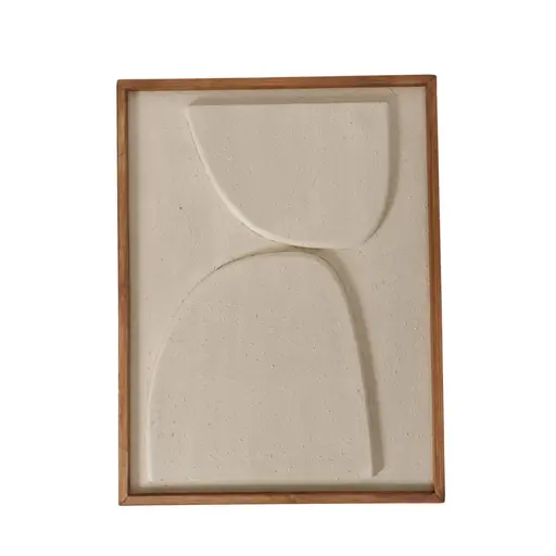 Wandobjekt - Holz - HBT ca. 82x62x4 cm- Beige/Natur