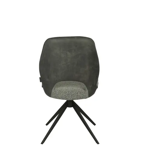 Stuhl MAILE - drehbar, Stoff, Grau, Anthrazit