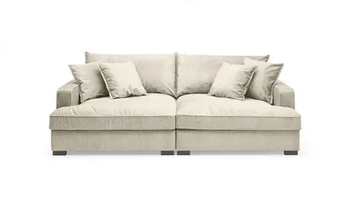 Megasofa - 2,5-Sitzer, Stoff, Creme