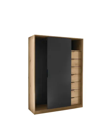 Kommode- Eiche Dekor, Graphit