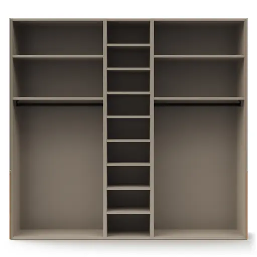 Drehtürenschrank Matera - BHT ca. 251x235x60 cm, Lack Matt, Kaschmir, Eiche, Milk