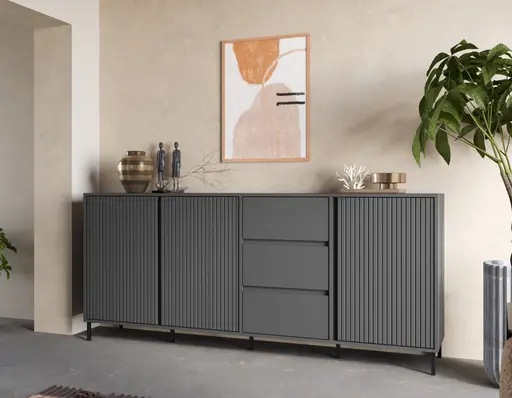 Sideboard - B ca. 212 cm, Anthrazit