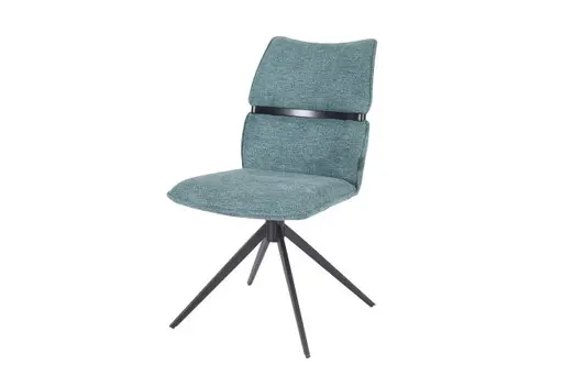 Stuhl MARJA - drehbar, Stoff, Türkis