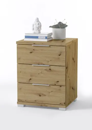 Nachtkommode- B ca. 46 cm, Eiche Dekor