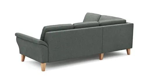 Ecksofa Rockport A - Ecke links mit 2,5-Sitzer, Stoff, Grau