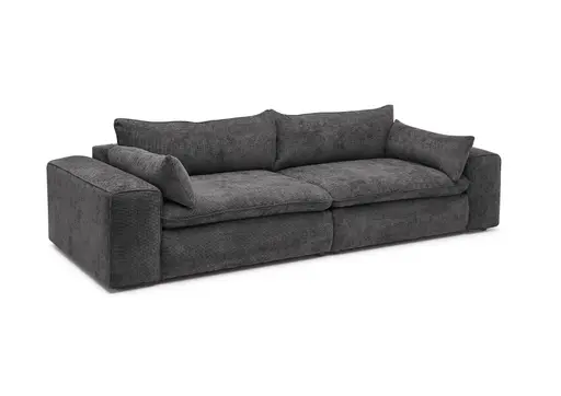  Sofa - 3-Sitzer, Stoff, Schwarz