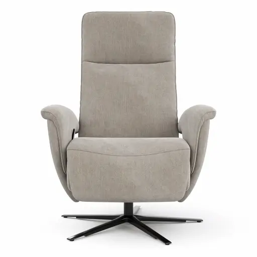 Sessel Tulsa Relax - Größe L, inkl. Kopf-/Fußteil/Rückenlehne verstellbar, Stoff, Graubeige