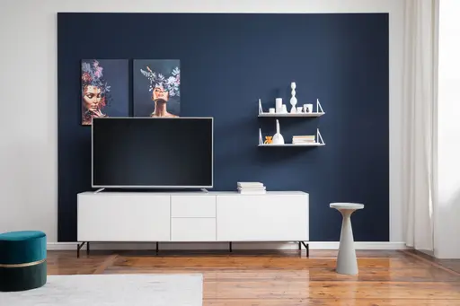 Lowboard Edge - Lack, Weiß