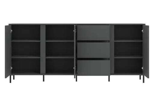 Sideboard - B ca. 212 cm, Anthrazit