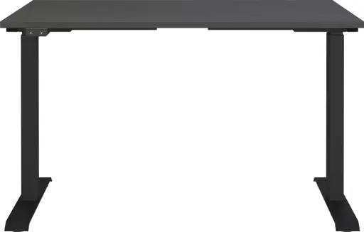 Schreibtisch GELI - höhenverstellbar, LB ca. 120x80 cm, Graphit, Schwarz