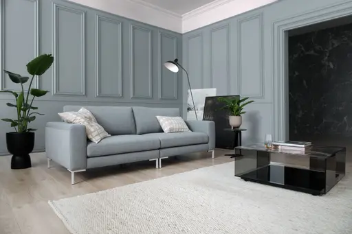 Sofa Solano - 3-Sitzer, Stoff, Hellblau