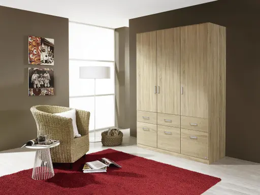 Drehtürenschrank- B ca. 136 cm, Eiche Dekor