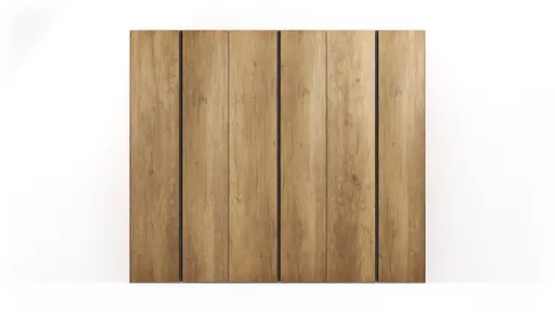 Drehtürenschrank Loretto - B ca. 280 cm, Melamin Astig hell