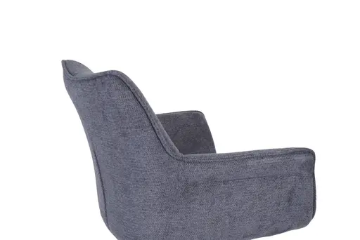 Armlehnstuhl MAIKE - drehbar, Stoff, Marine