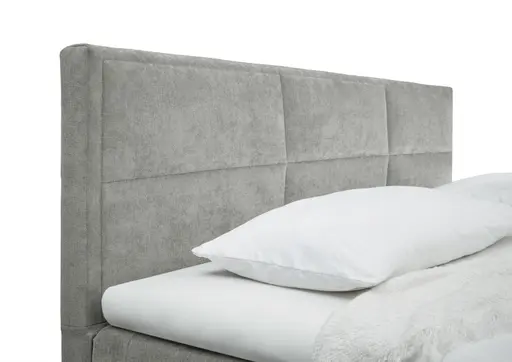Boxspringbett SIRKO- Liegefläche ca. 180x200 cm, Stoff, Hellgrau