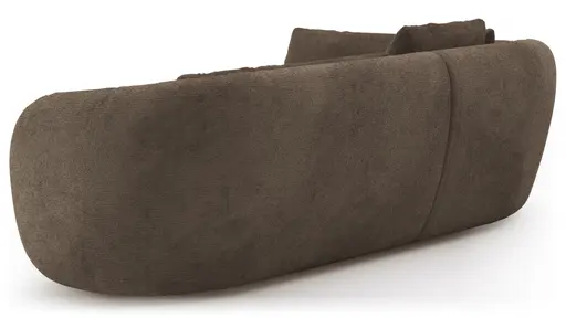 Ecksofa Karasu - Ottomane links mit 3-Sitzer rechts, Stoff, Taupe
