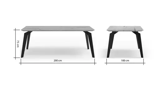 Esstisch Belena - LB ca. 200x100 cm, Eiche massiv