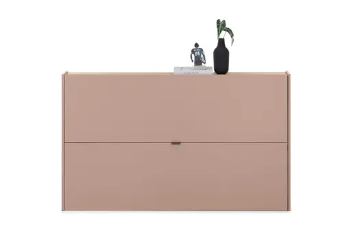 Schuhschrank GIANNA - B ca. 140 cm, Toffee, Navarra Eiche Nachbildung