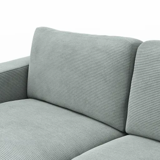 Sofa Juni - 2-Sitzer, Cord, Hellblau