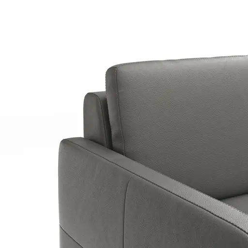 Sofa Arima - 2-Sitzer, Leder, Anthrazit