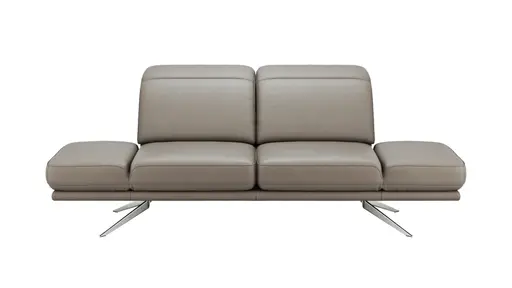 Sofa Sophie - 2,5-Sitzer inkl. Kopfstütze/Armlehne verstellbar, Leder, Lava