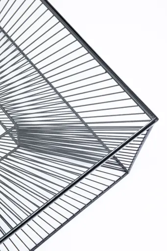 Couchtisch- LB ca. 80x80 cm, Stahl pulverbeschichtet, Glas, Schwarz