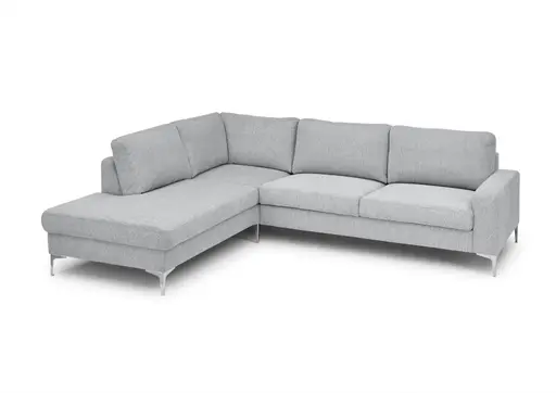 Ecksofa CALM 2.0 - Ecke rechts mit 2,5-Sitzer, Stoff, Grau