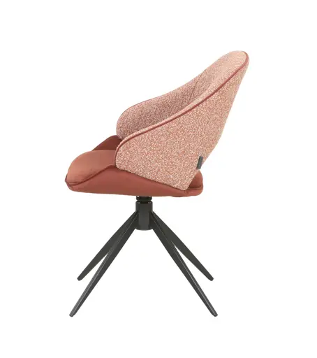 Stuhl MERIEM - drehbar, Stoff, Rost