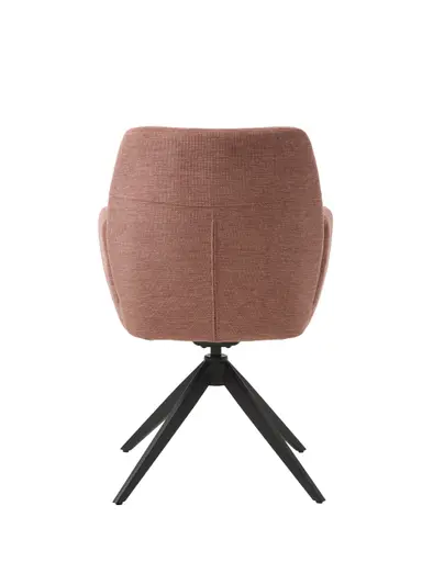 Armlehnstuhl - drehbar, Stoff, Rosa