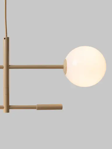 Hängeleuchte - BH ca. 97x215 cm, Beige