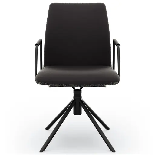 Armlehnstuhl Sedana - drehbar, Stoff, Dunkelgrau