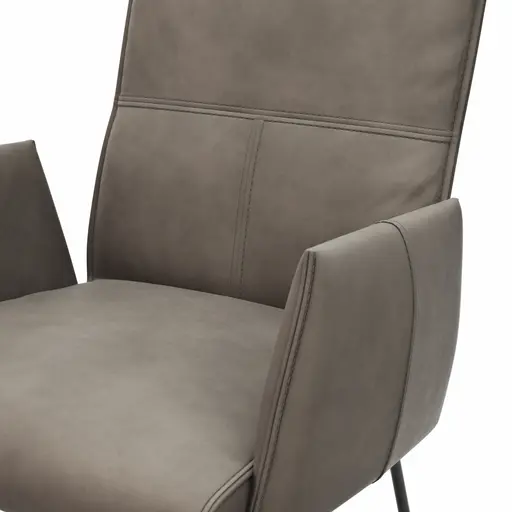 Armlehnstuhl Dinner - Stoff, Taupe