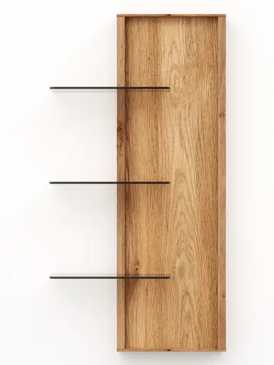 Wandregal Saratoga - rechtsseitig, Wildeiche massiv, natur geölt