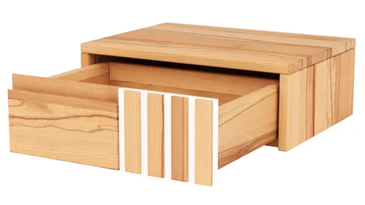  Nachtkonsole Tigris - rechts, Kernbuche massiv, geölt