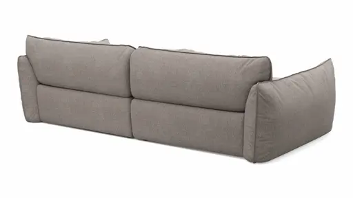 Sofa Fluffy - 4-Sitzer inkl. Rückenlehne verstellbar, Stoff, Taupe