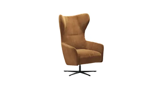 Relaxsessel Clemens - Größe M, inkl. Relaxfunktion, Stoff, Gold