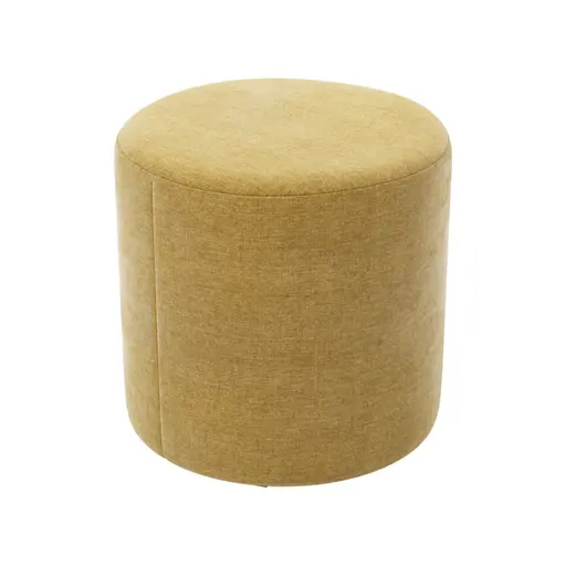 Hocker - D. ca. 40cm, Stoff, Senfgelb