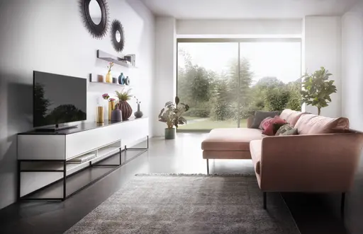 Lowboard Catona - Lack matt, Weiß