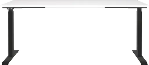 Schreibtisch GELI - höhenverstellbar, LB ca. 180x80 cm, Weiß, Schwarz